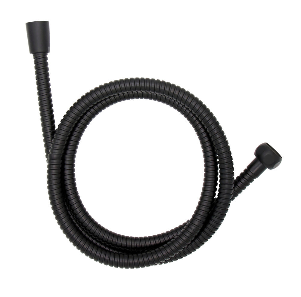 Dusjslange rustfritt stål svart 150 cm Wenko bakside