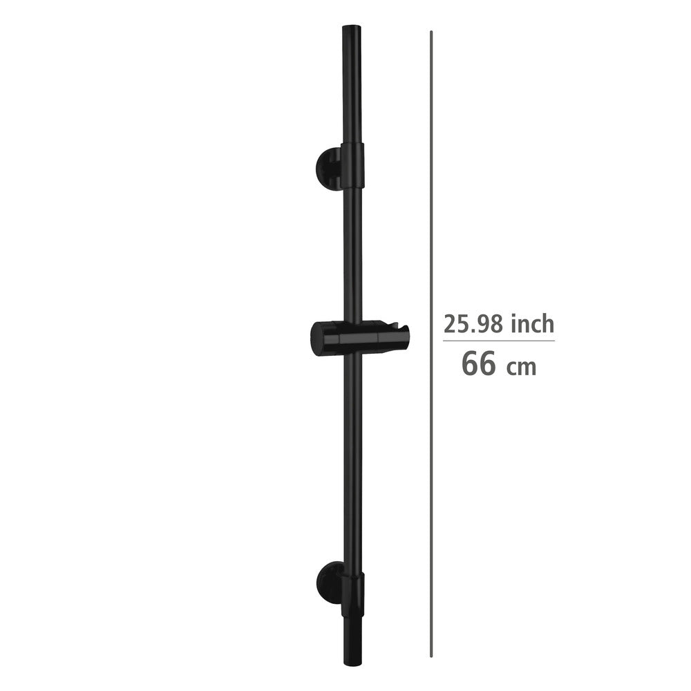 Montert Dusjstang Basic svart 66 cm rustfritt stål på bad
