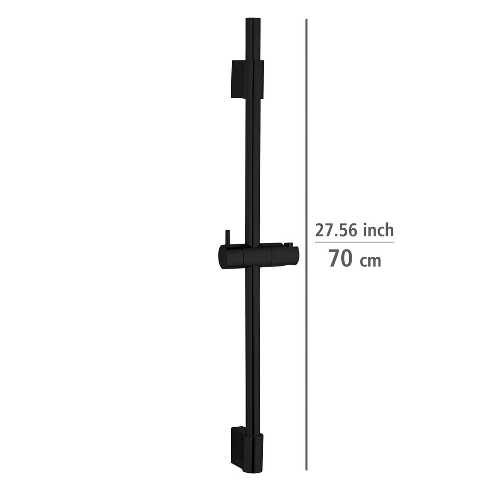 Montert Dusjstang svart matt rustfritt stål 70 cm - Wenko i bad
