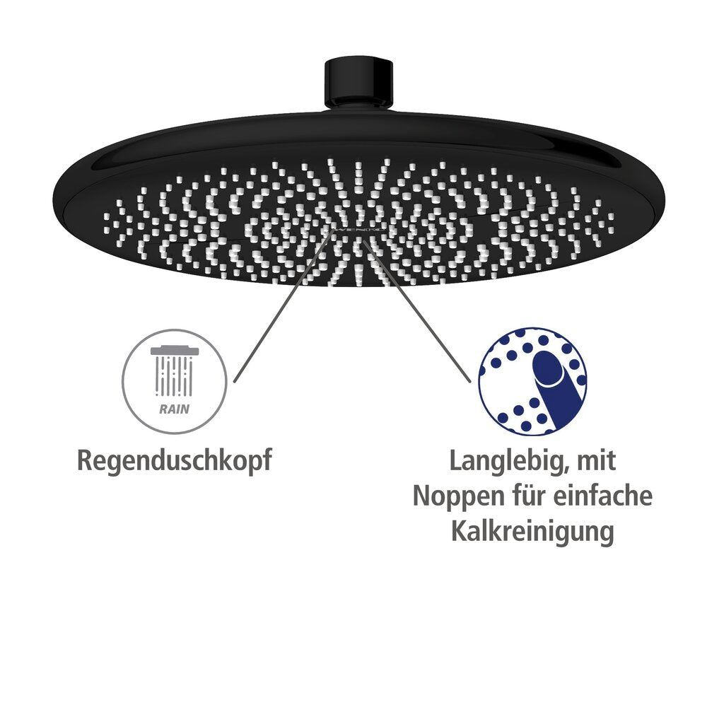 Monteringstilbehør til Dusjsystem Watersaving svart rustfritt stål