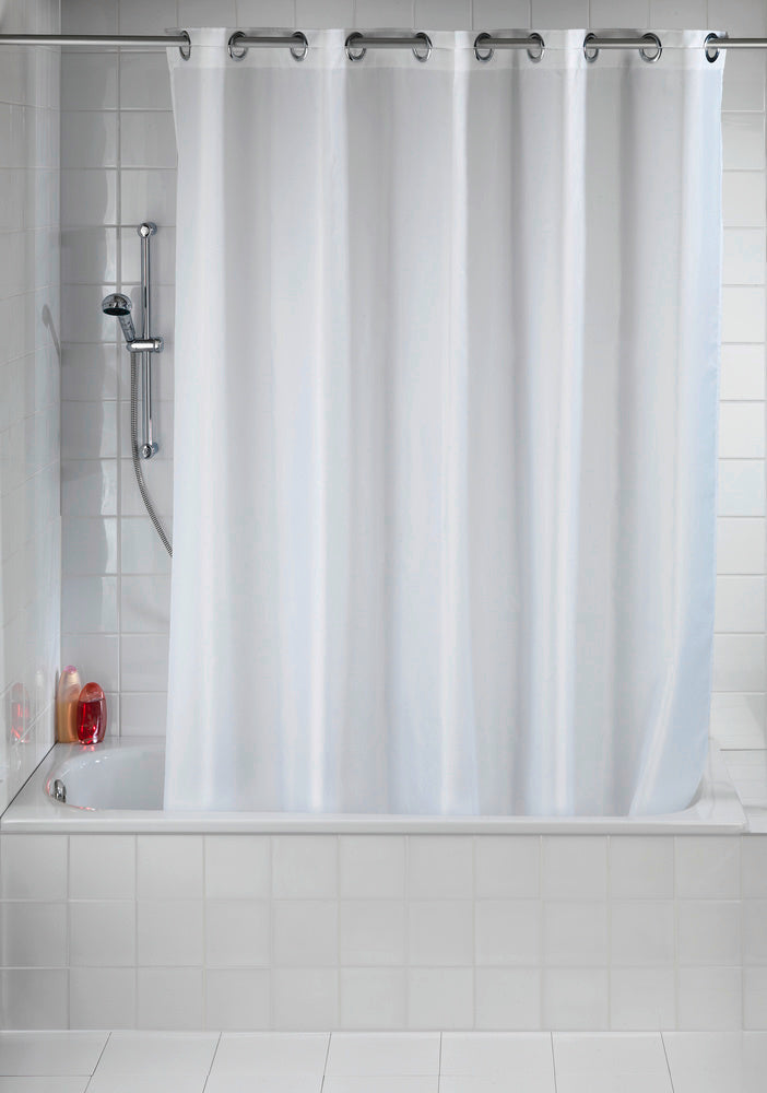 Detalj av materiale på Dusjforheng Comfort Flex hvit 180×200 cm vaskbart