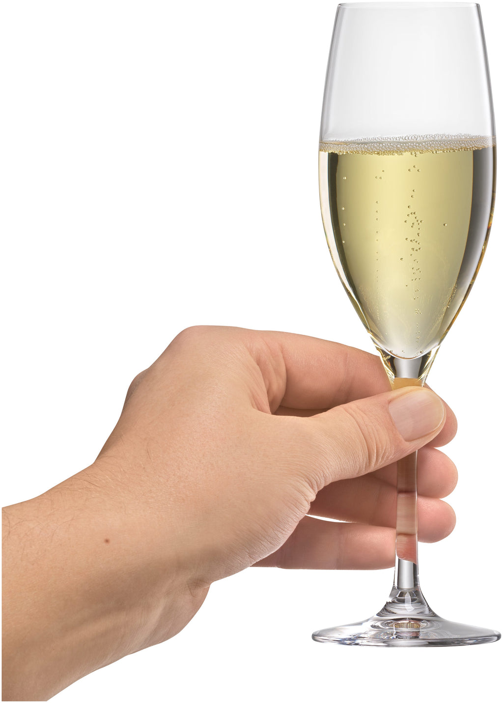 Detalj av EasyPlus champagneglass 6 stk krystallglass