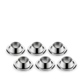 Eggeglass-sett 6 stk rustfritt stål 9 cm - WMF forfra