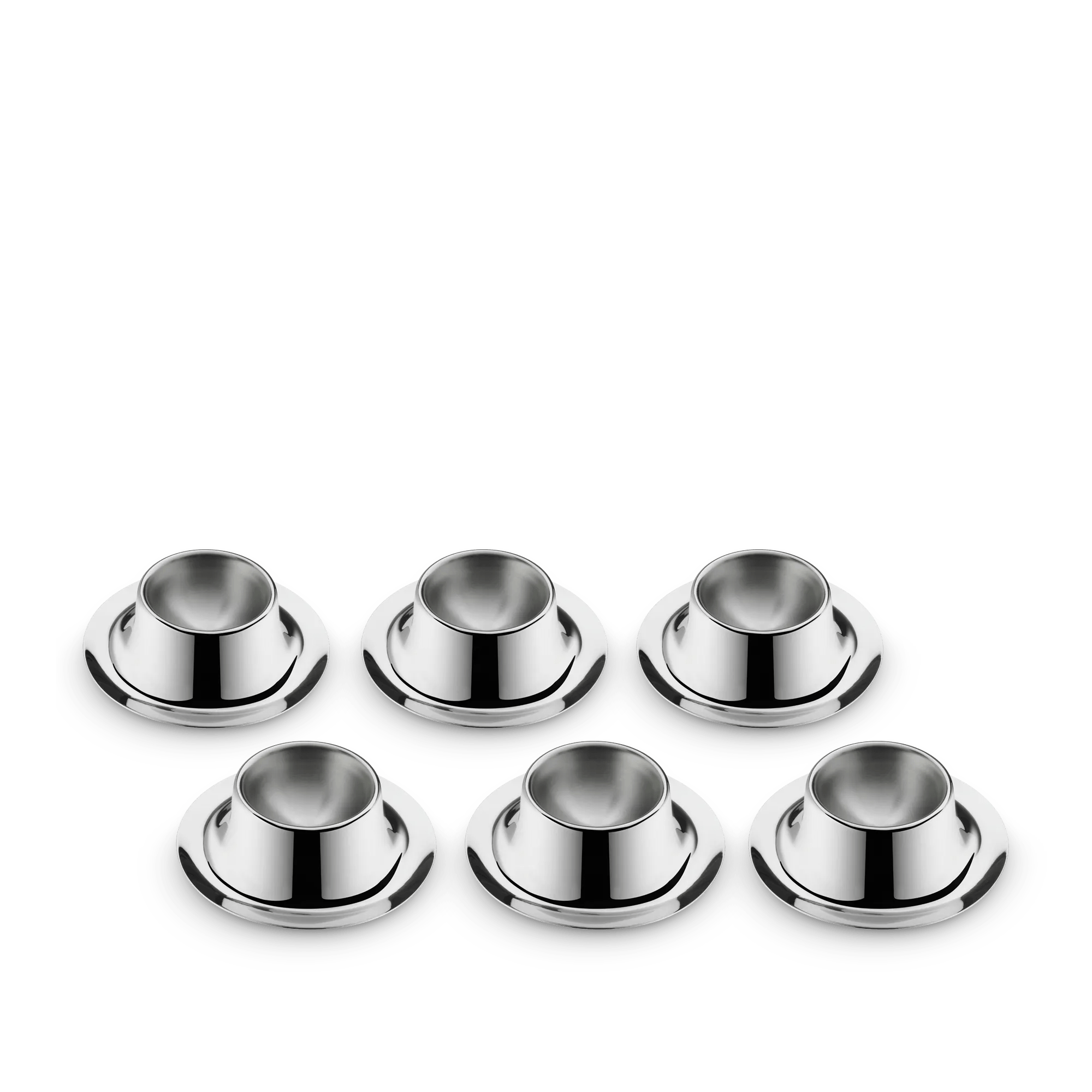 Eggeglass-sett 6 stk rustfritt stål 9 cm - WMF forfra