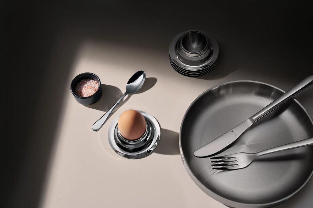 Eggeglass-sett 6 stk rustfritt stål 9 cm - WMF visning