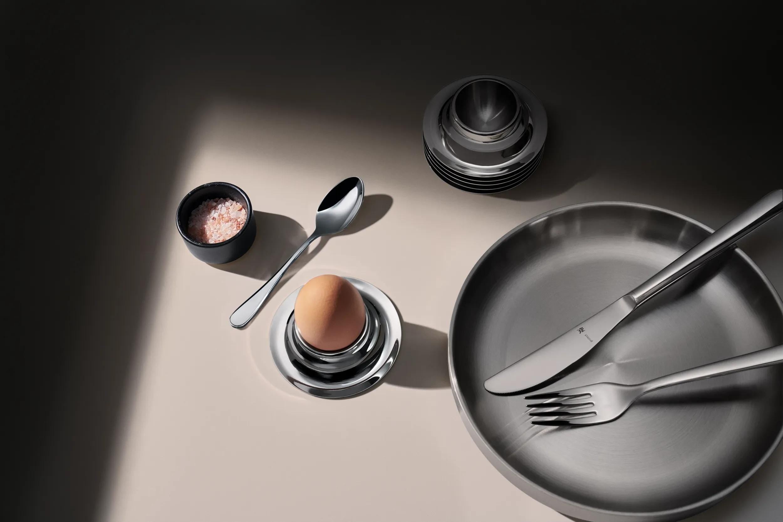 Eggeglass-sett 6 stk rustfritt stål 9 cm - WMF visning