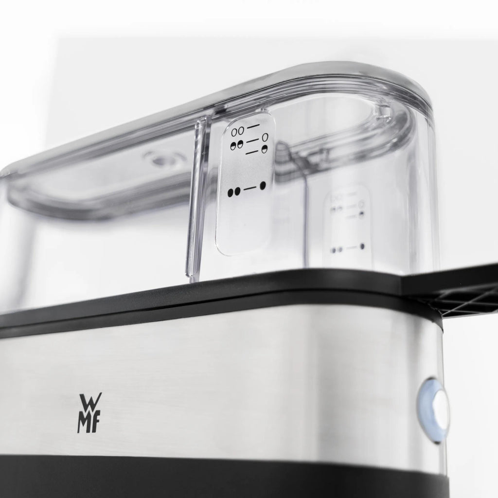 Eggkoker for 2 egg 250W rustfritt stål kompakt transparent lokk WMF