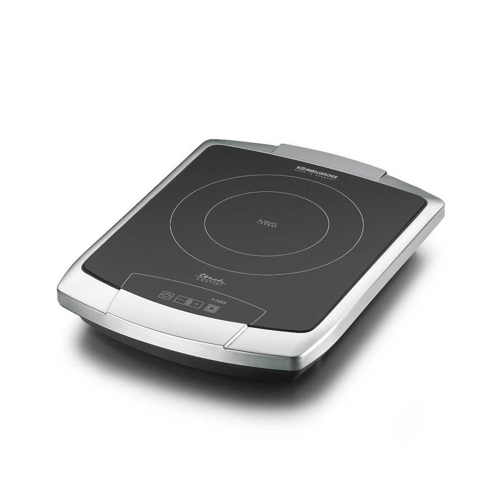 Enkel kokeplate CERAN® med touchkontroll rustfritt stål forside