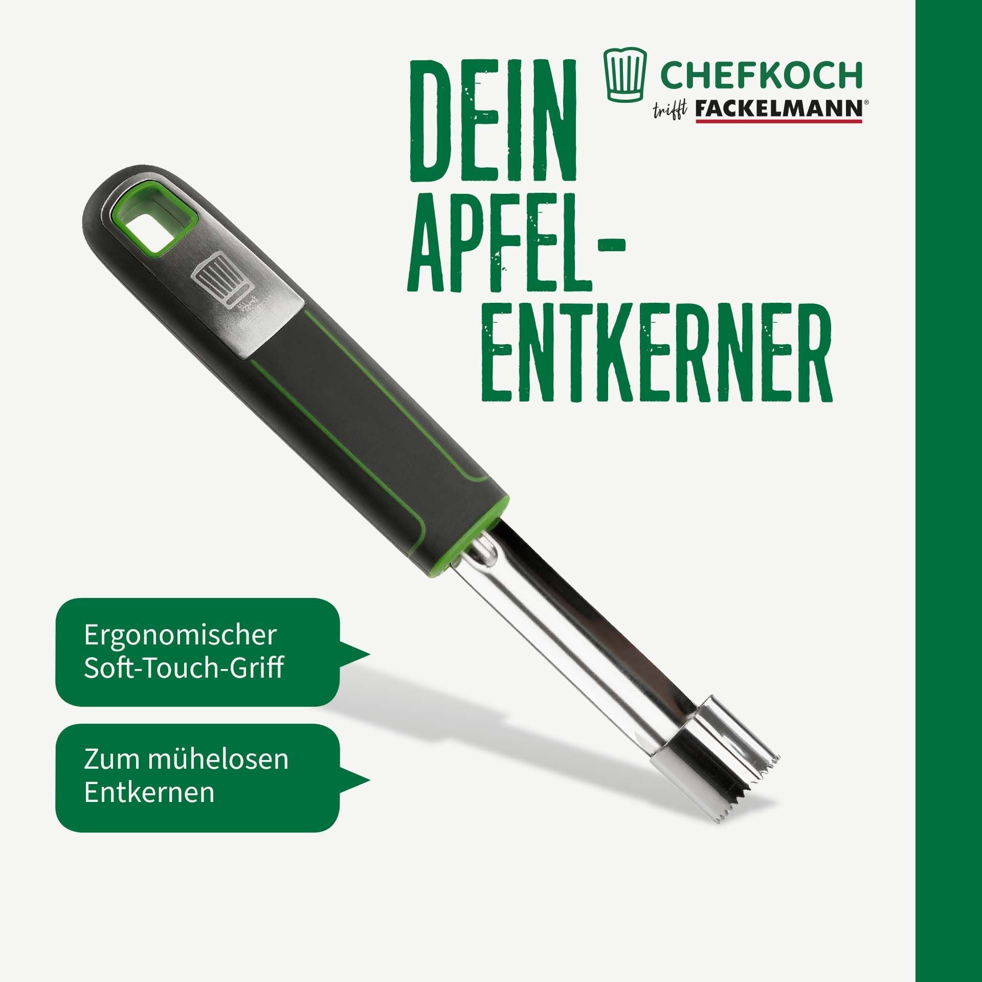 Epleutkjerner 20 cm rustfritt stål - Chefkoch trifft Fackelmann pakking