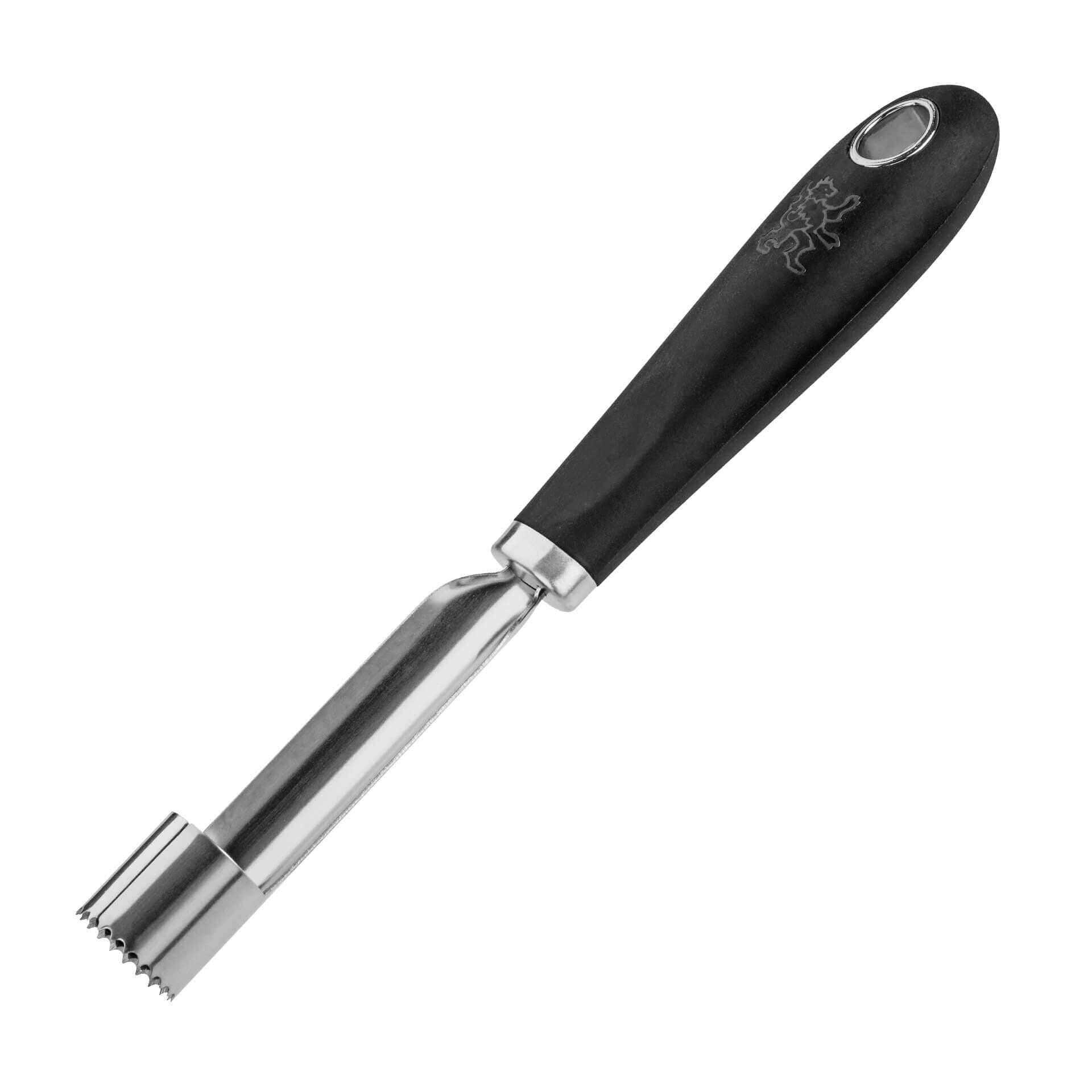 Epleutkjerner rustfritt stål 21 cm soft-touch forfra