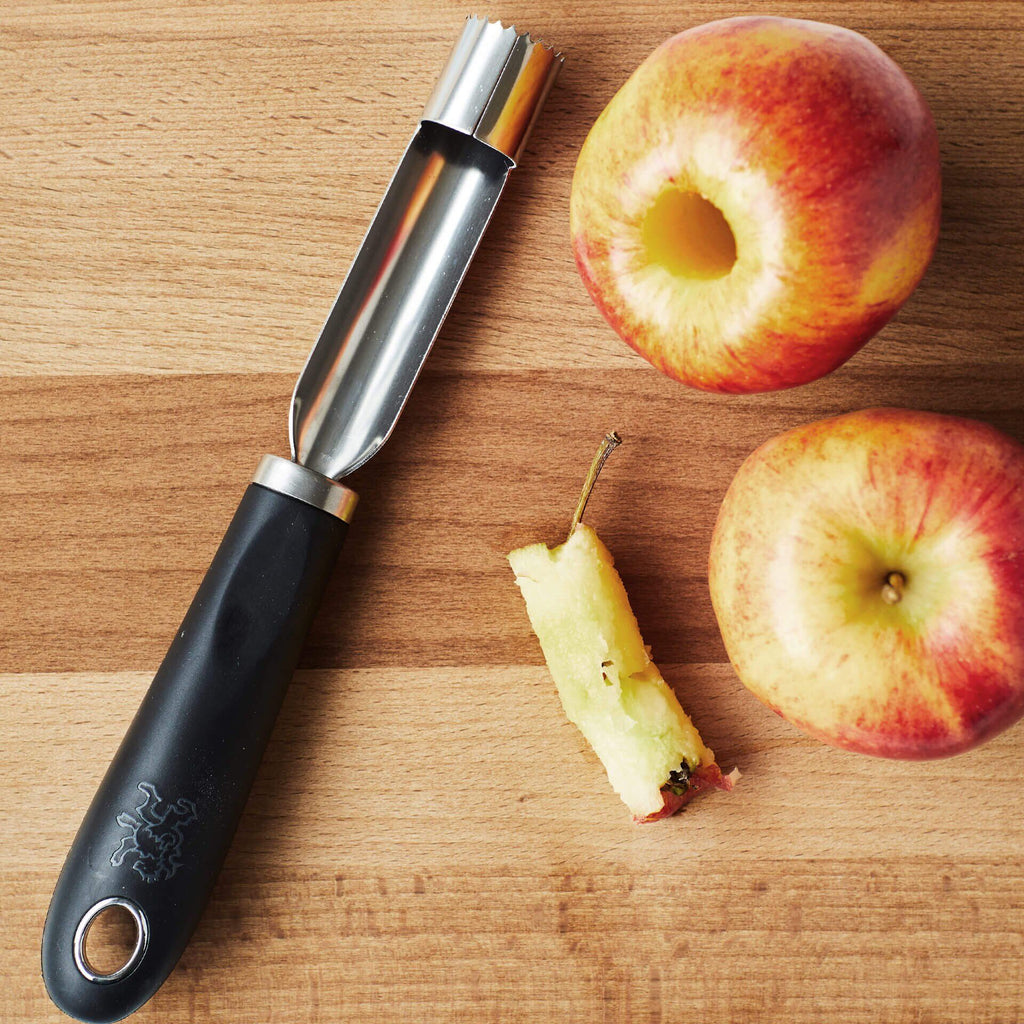Epleutkjerner rustfritt stål 21 cm soft-touch montert i frukt