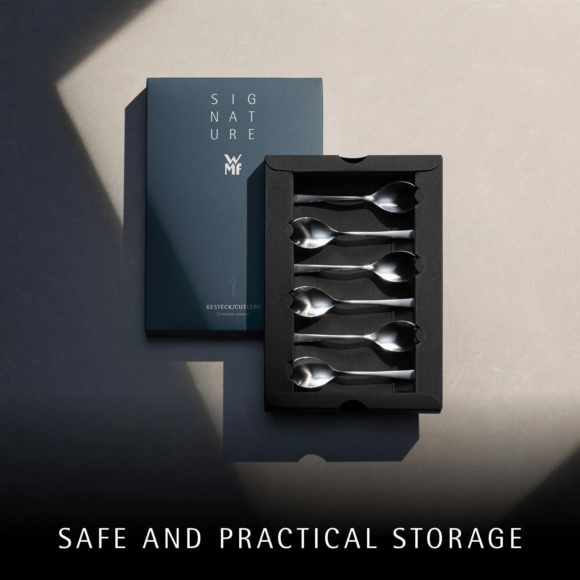 Baksiden av Espressoskje Vision 6-delt sett Cromargan protect®
