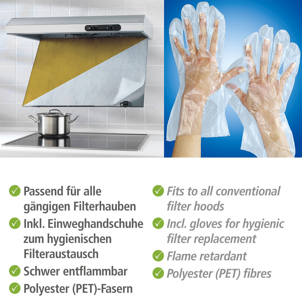 Detalj av fettfilter for avtrekkshette universell polyester hvit