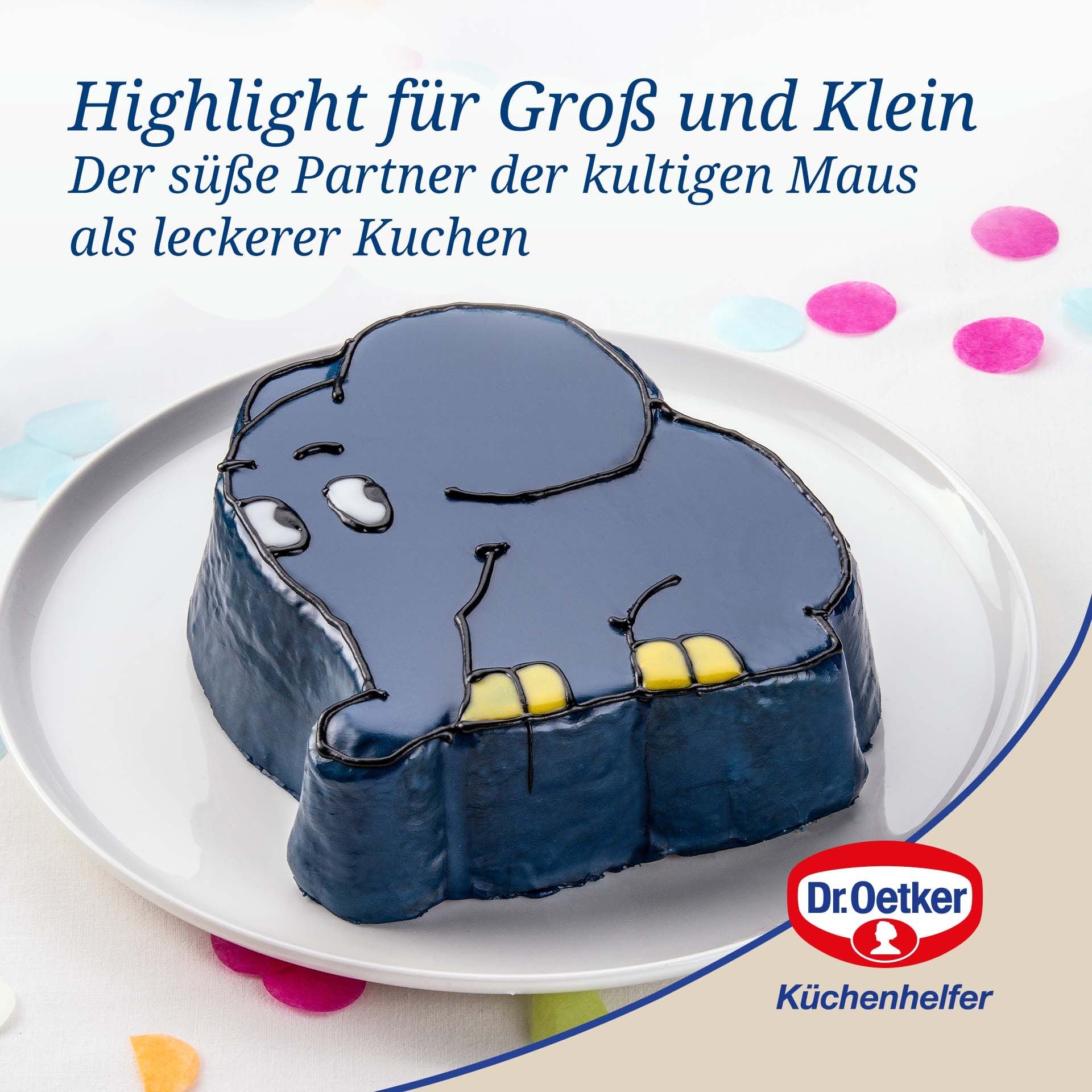 Figurform elefant silikon 18,5x20,5 cm DieMaus - Dr. Oetker side