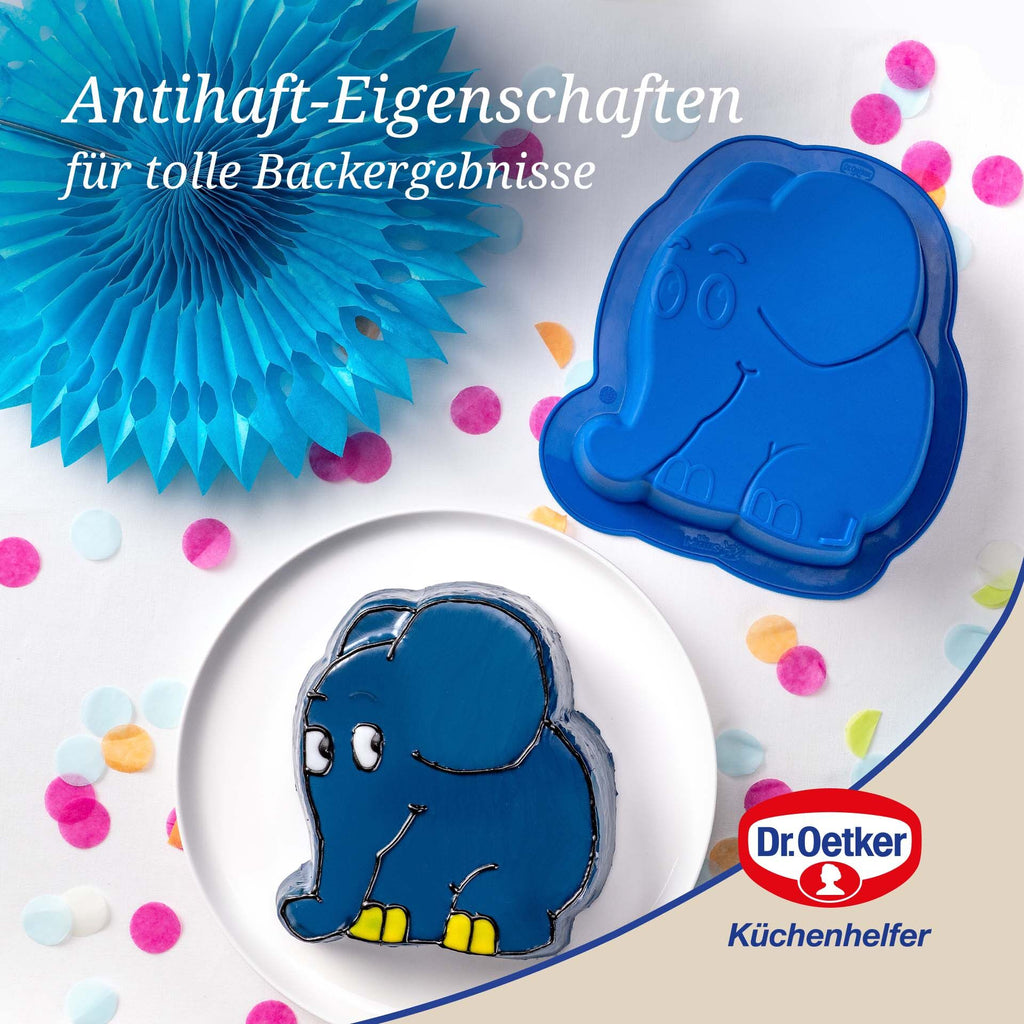 Figurform elefant silikon 18,5x20,5 cm DieMaus - Dr. Oetker oversikt