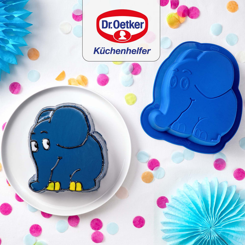 Figurform elefant silikon 18,5x20,5 cm DieMaus - Dr. Oetker innside