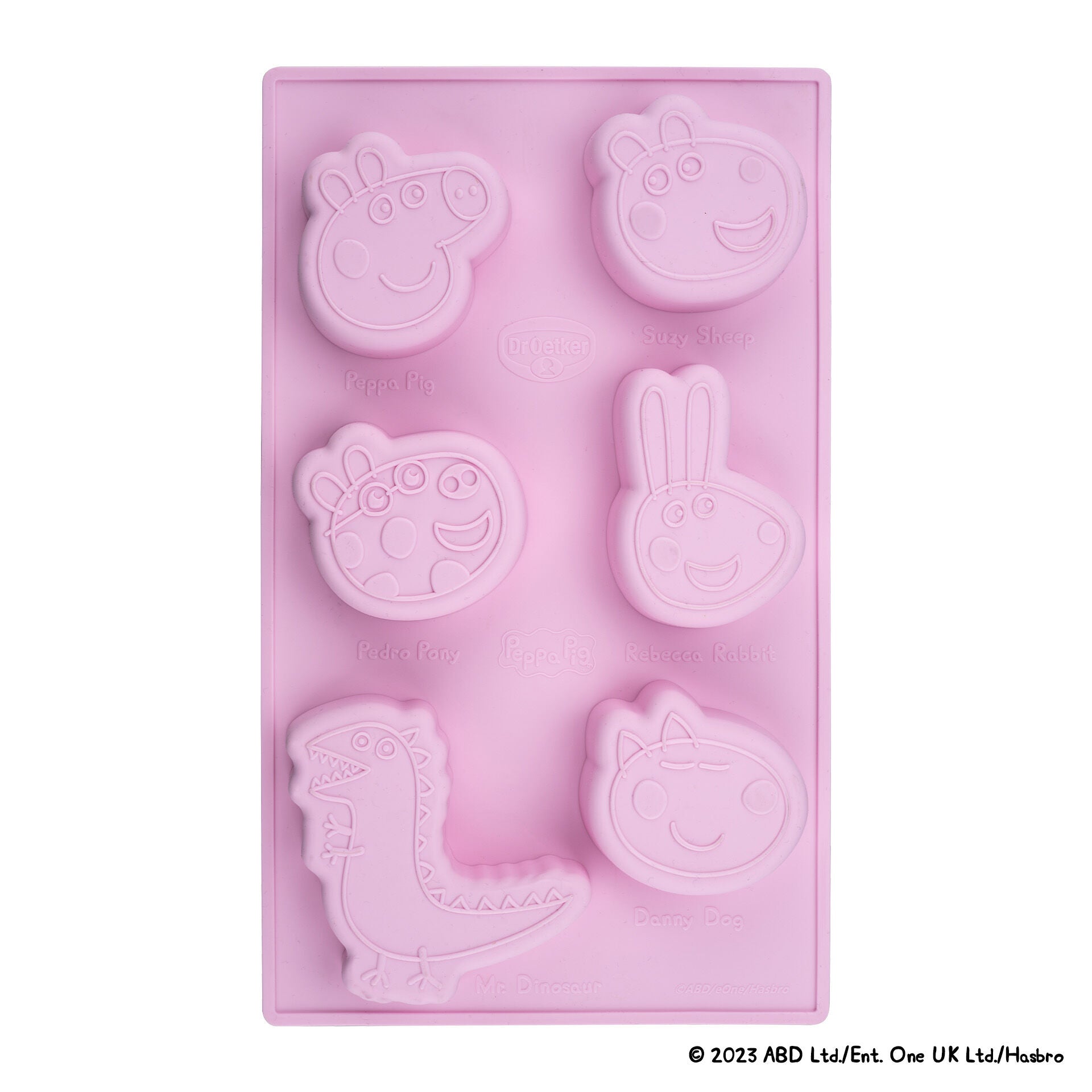 Figurform Peppa & venner silikon 6-delt forfra