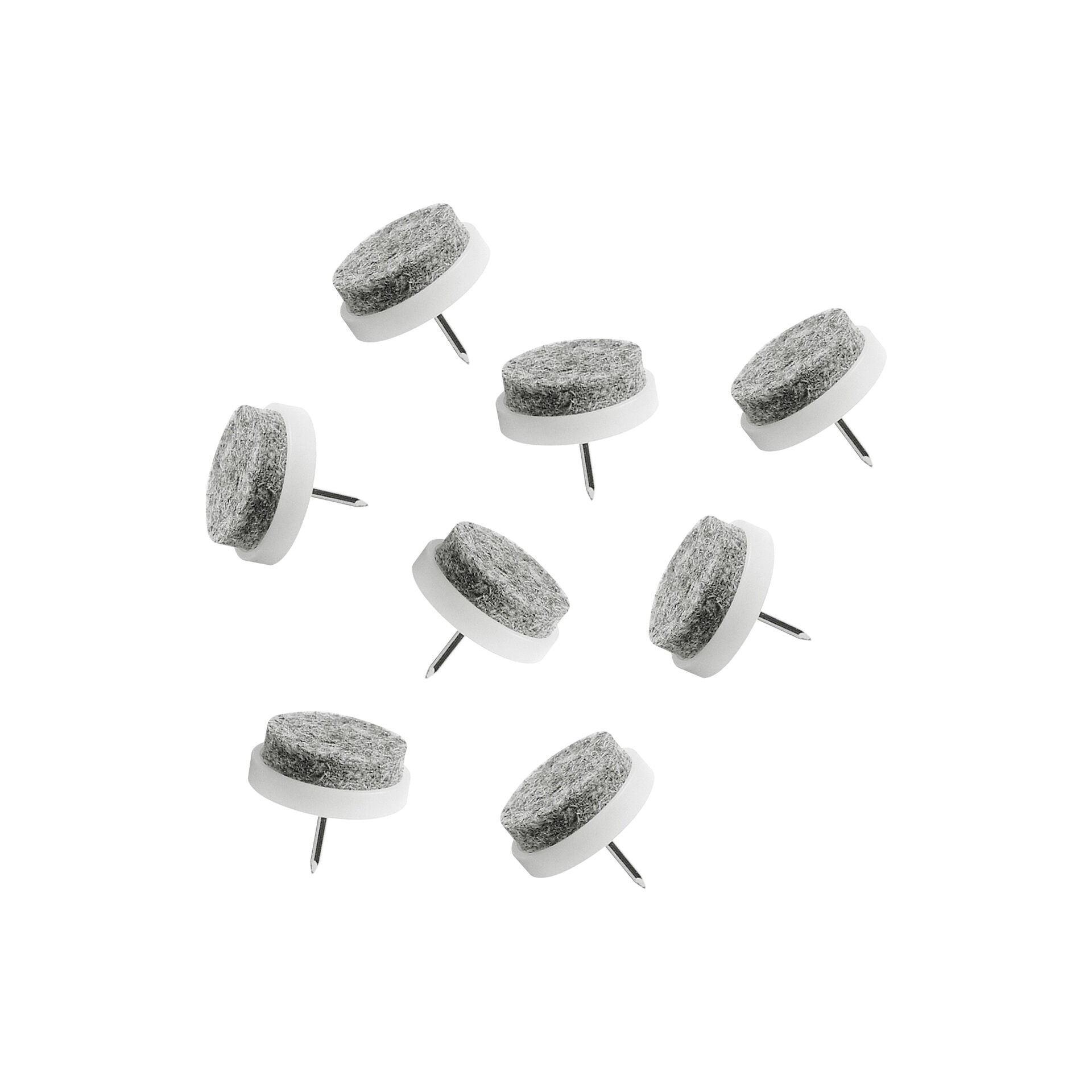Filtputer med spiker Ø24 mm 8 stk møbelbeskyttelse forfra