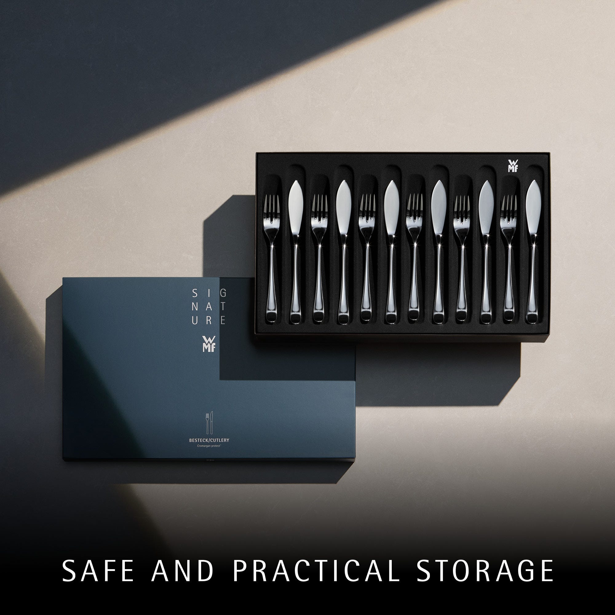 Fiskebestikk Merit 12 deler Cromargan protect® i oppbevaringseske