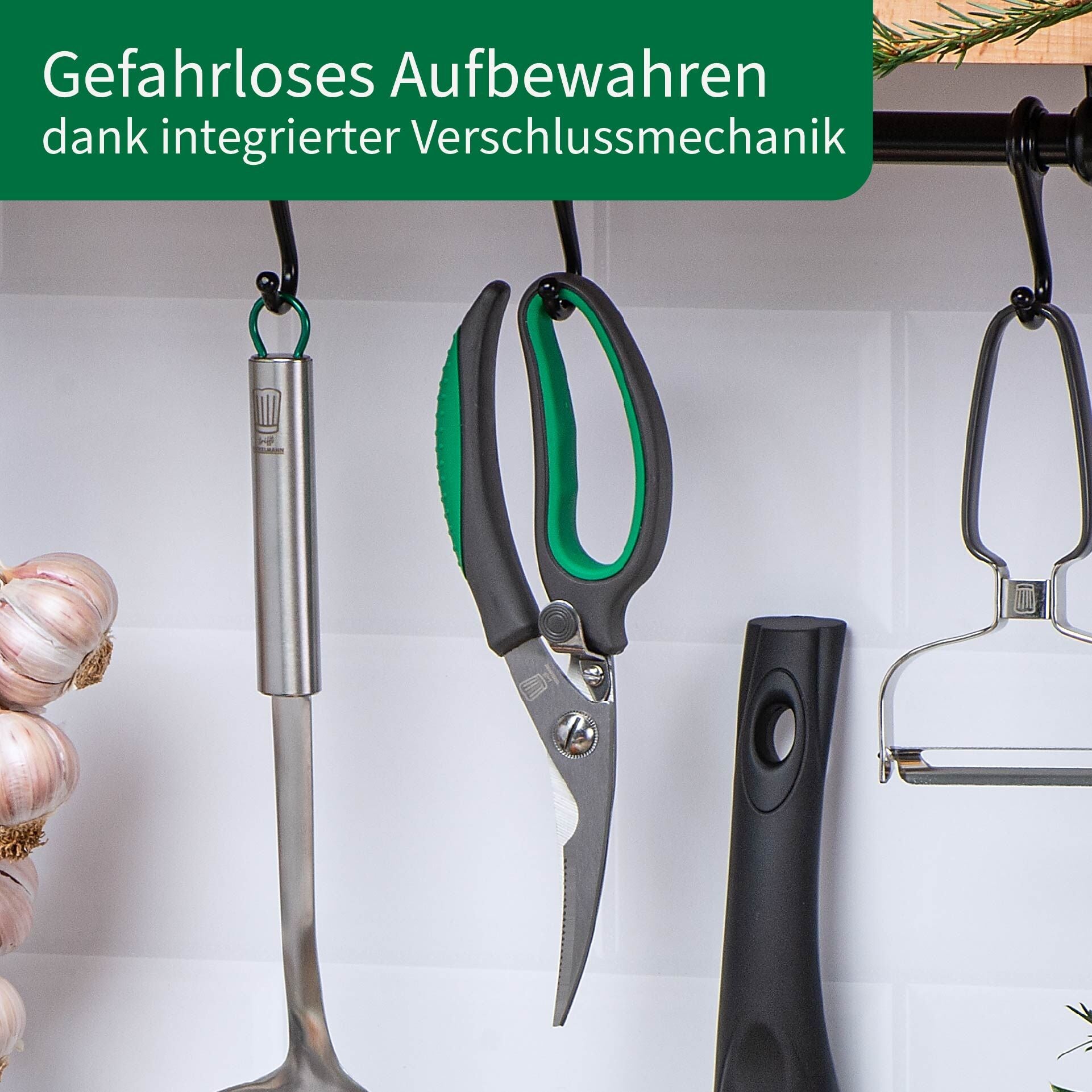 Fjærfesaks 23 cm rustfritt stål med softgrep ergonomisk grep