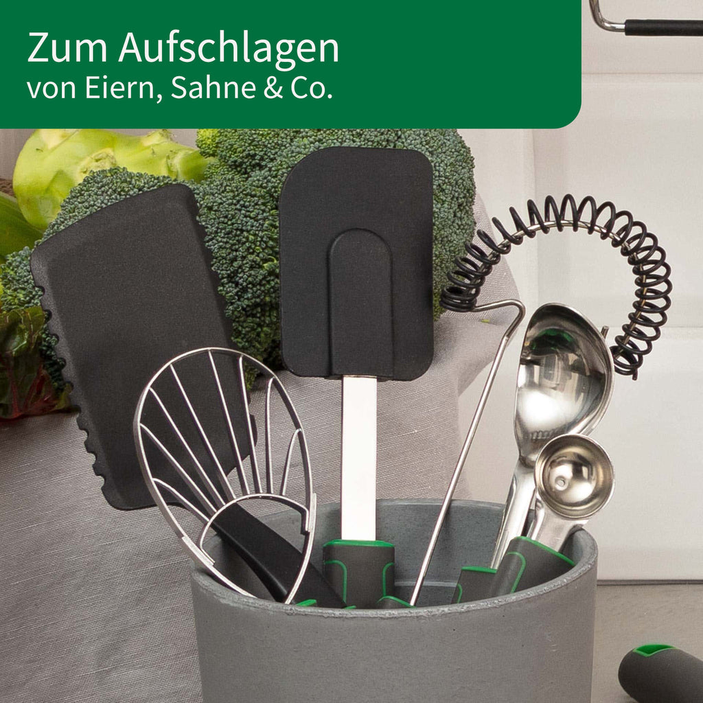 Flat visp 26 cm rustfritt stål og silikon - Chefkoch trifft Fackelmann i bruk