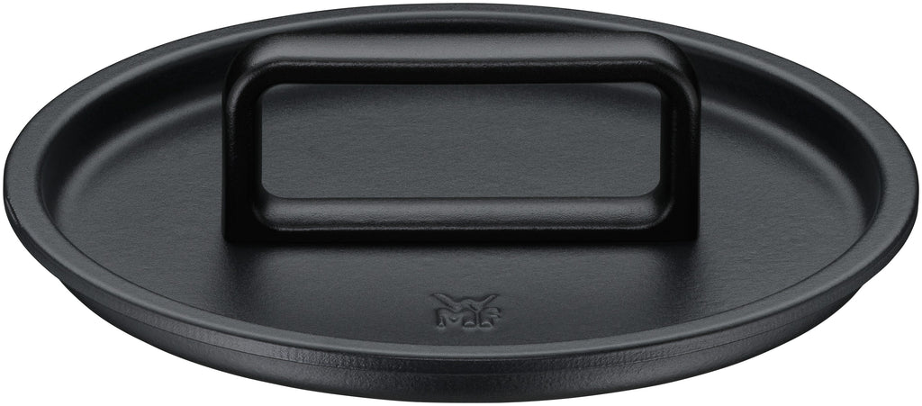 Flavour stekegryte støpejern 22 cm svart 4,3 L med lokk sett ovenfra