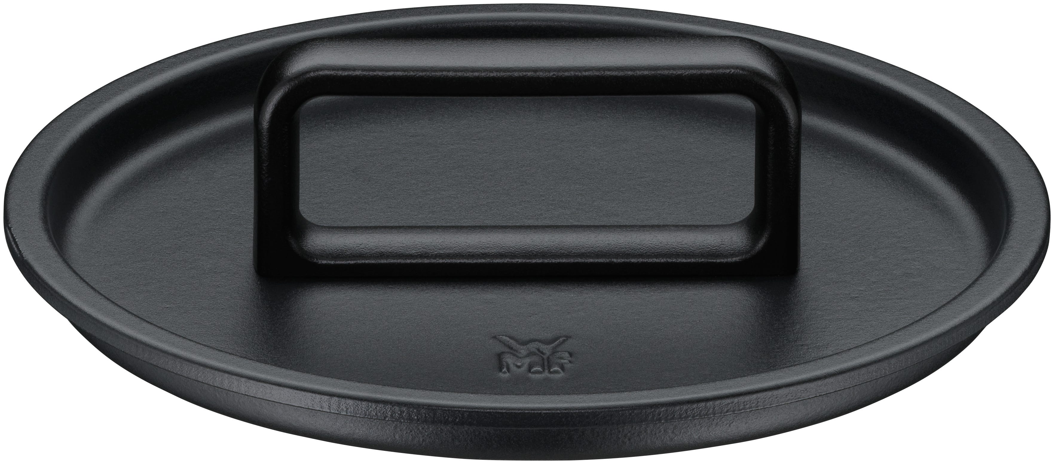 Flavour stekegryte støpejern 22 cm svart 4,3 L med lokk sett ovenfra