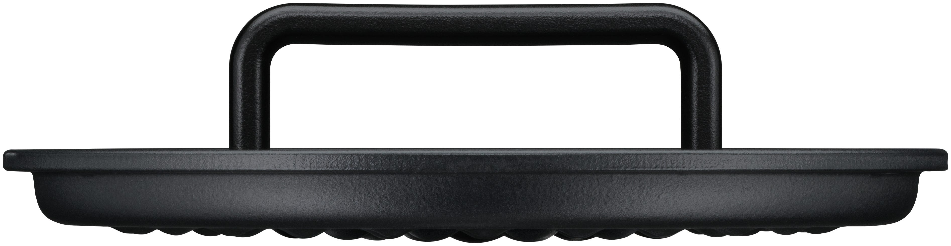 Flavour stekegryte støpejern 22 cm svart 4,3 L med lokk håndtak detalj
