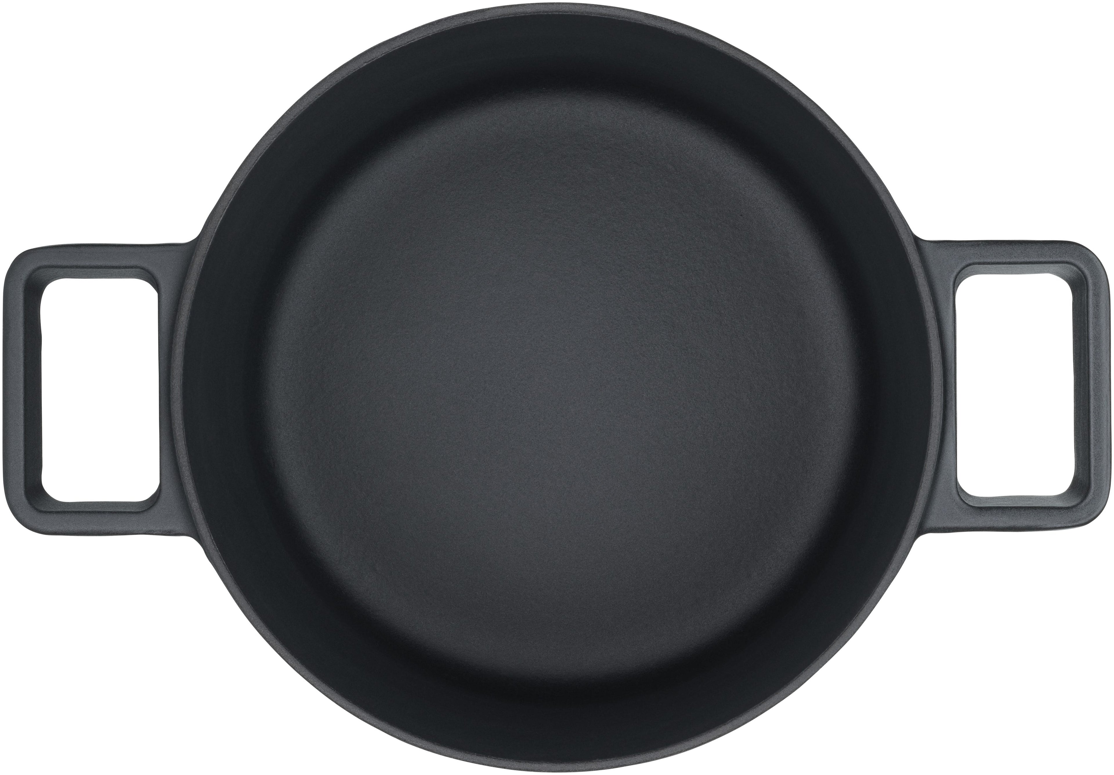 Flavour stekegryte støpejern 22 cm svart 4,3 L med lokk fra siden