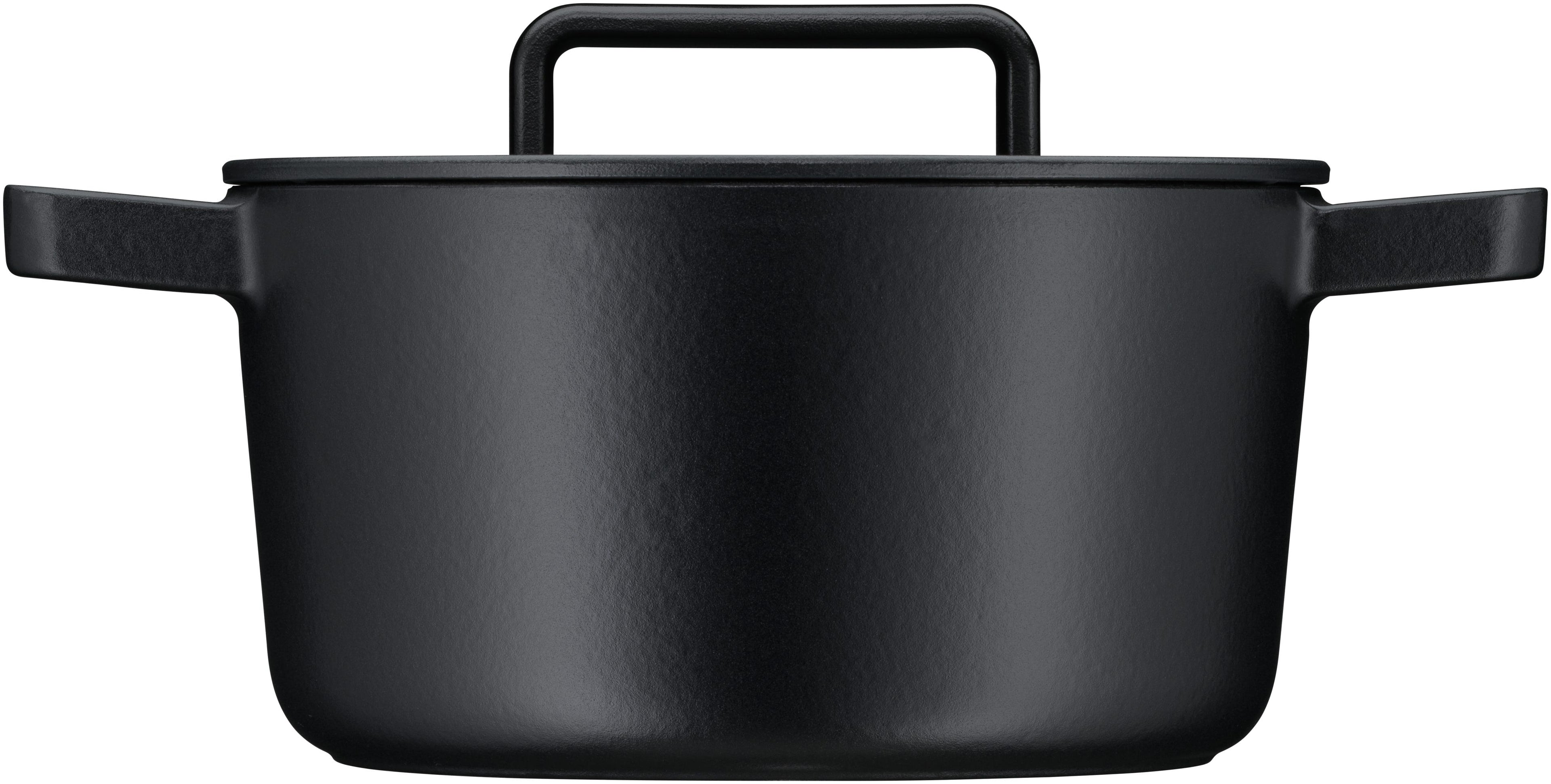 Flavour stekegryte støpejern 24 cm svart 5,2 L med lokk sidebilde