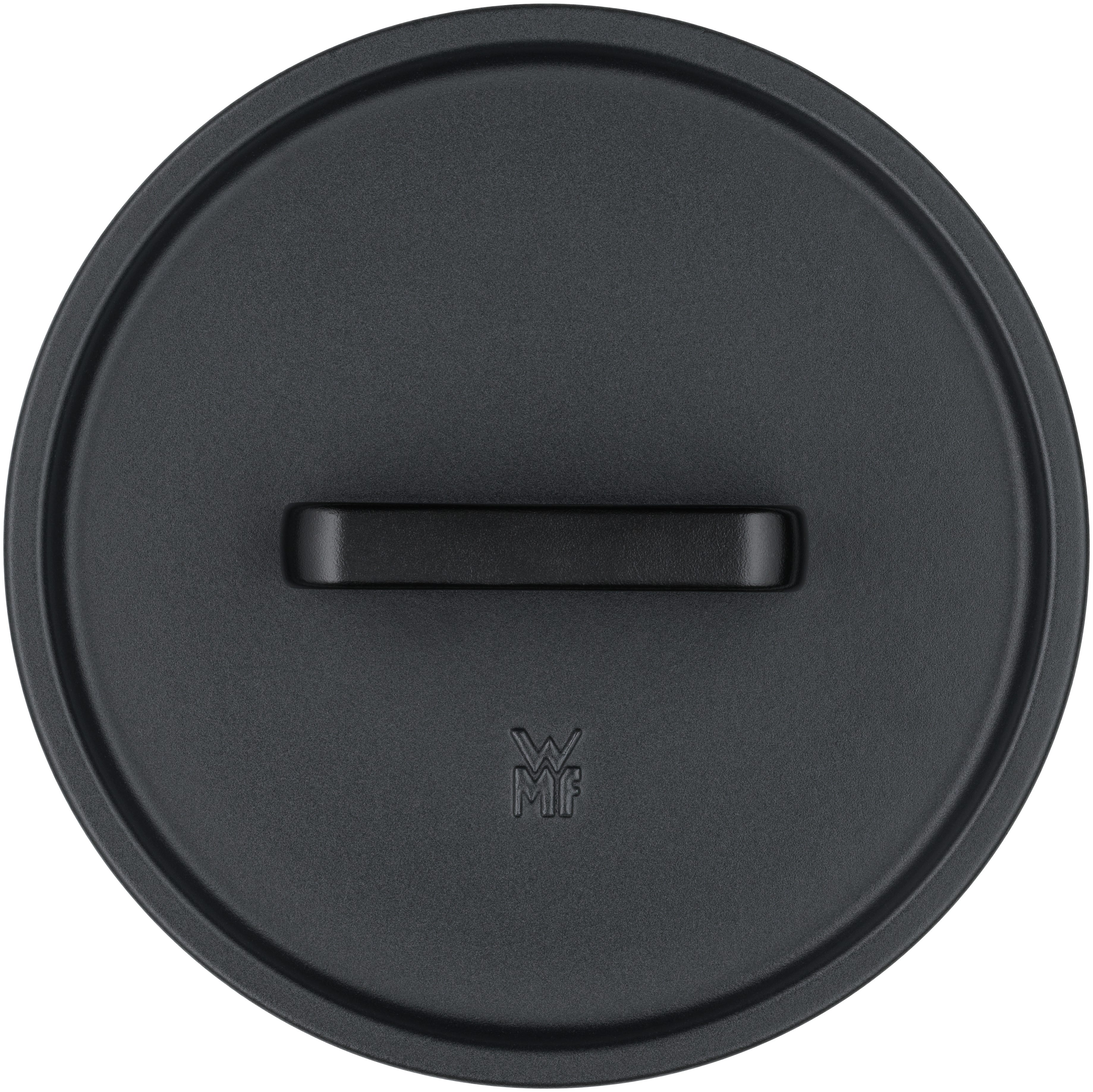 Flavour stekegryte støpejern 24 cm svart 5,2 L med lokk sideprofil