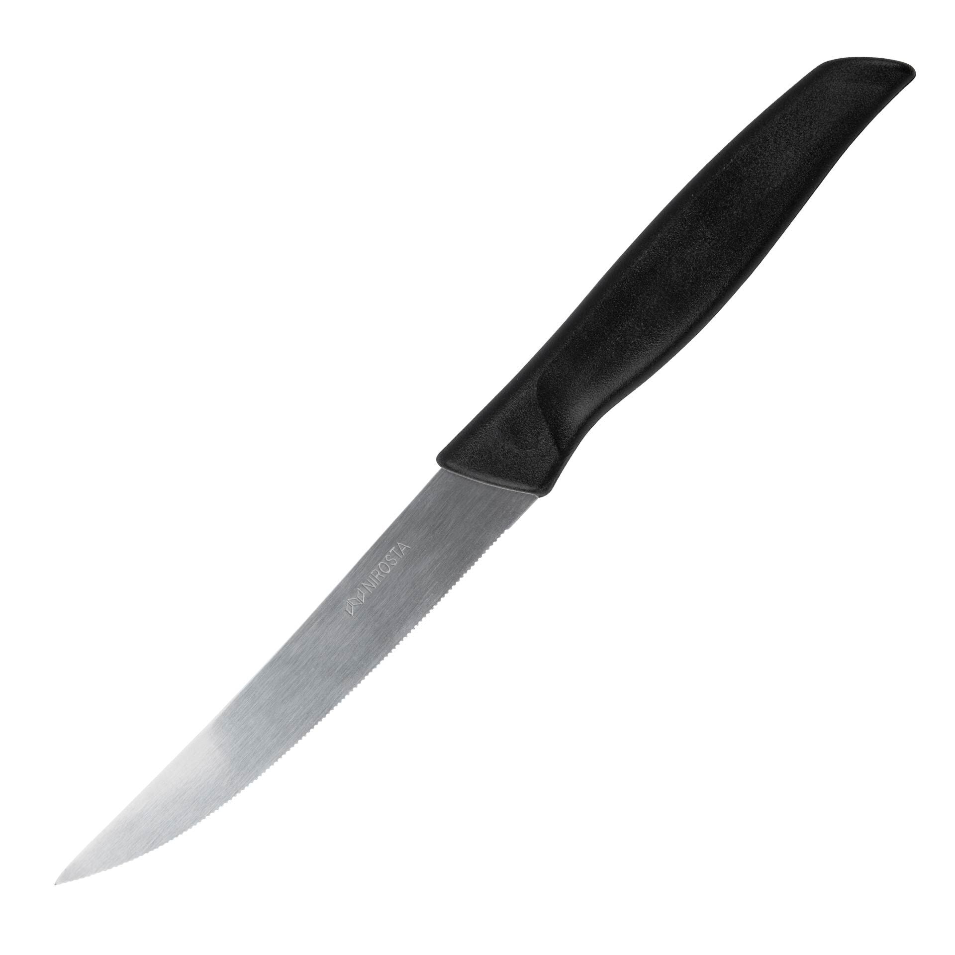 Frokostkniv 21 cm svart rustfritt stål - Nirosta forfra