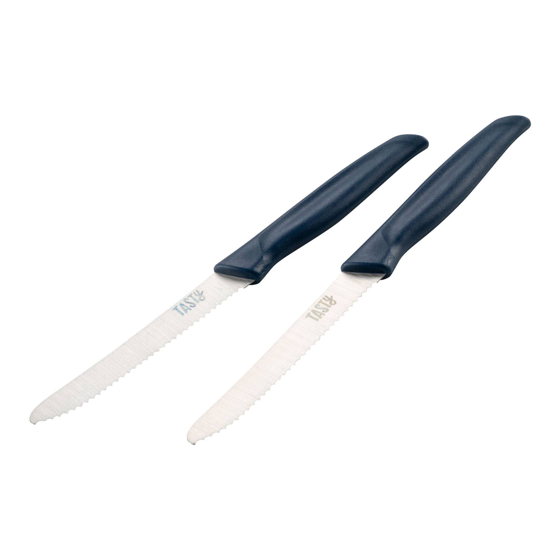 Frokostkniv Ocean Blue 2 stk rustfritt stål bølgeslipt forfra