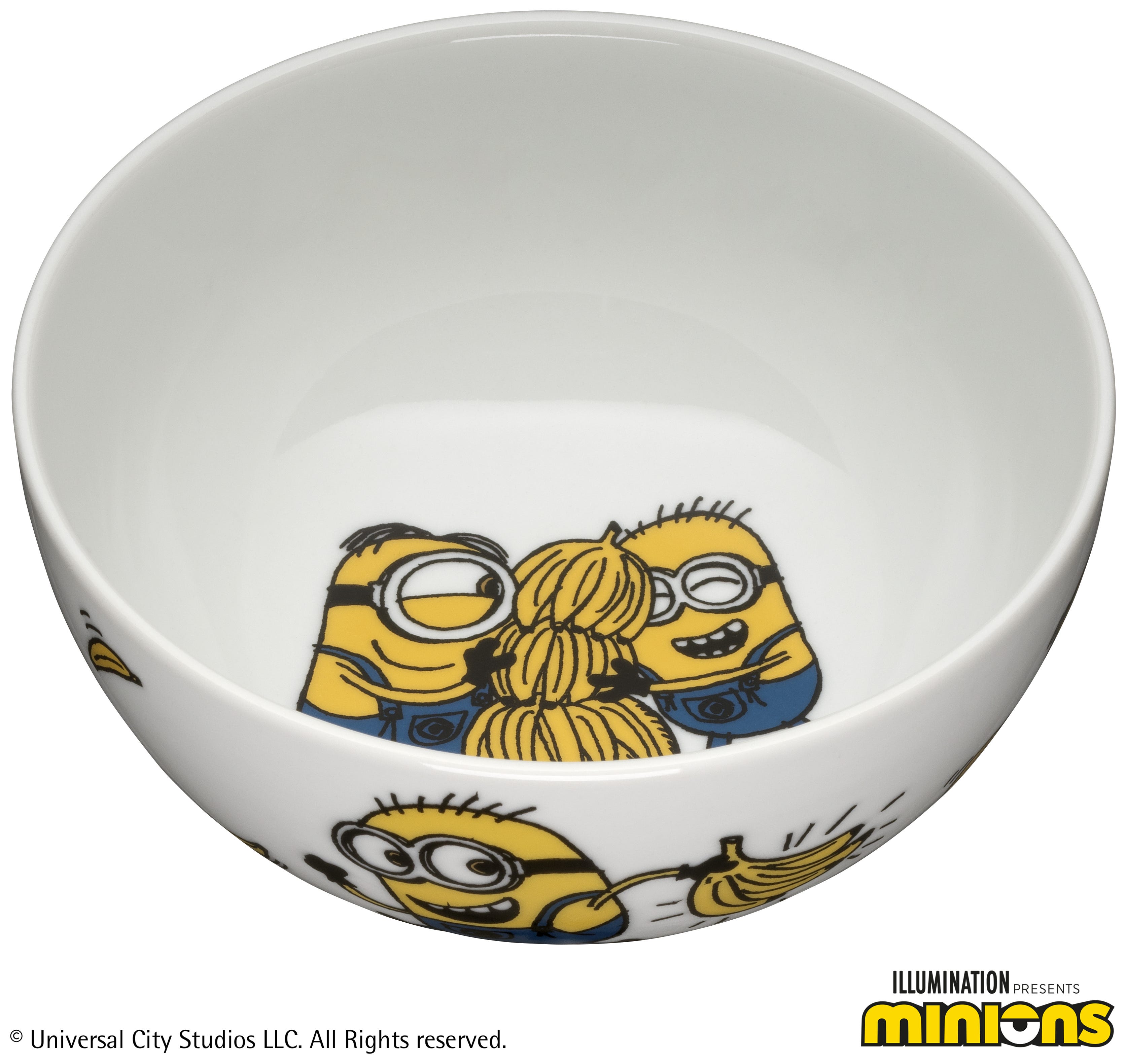 Frokostskål barn porselen Minions Ø14 cm forfra