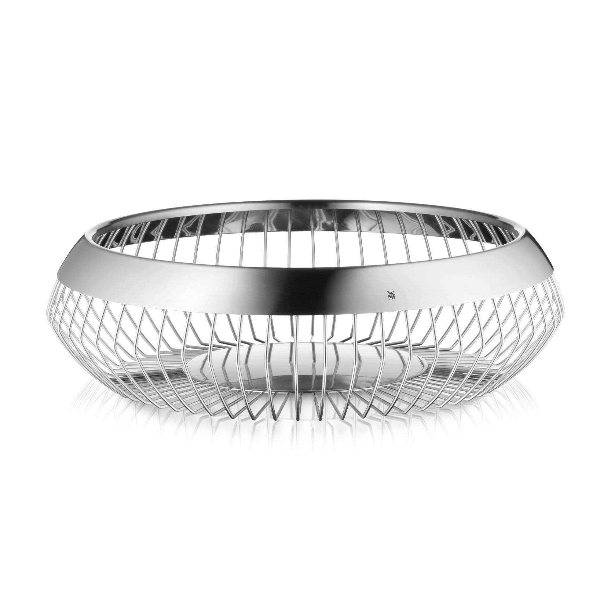 Frukt- og brødkurv rustfritt stål 24 cm Living Lounge forfra