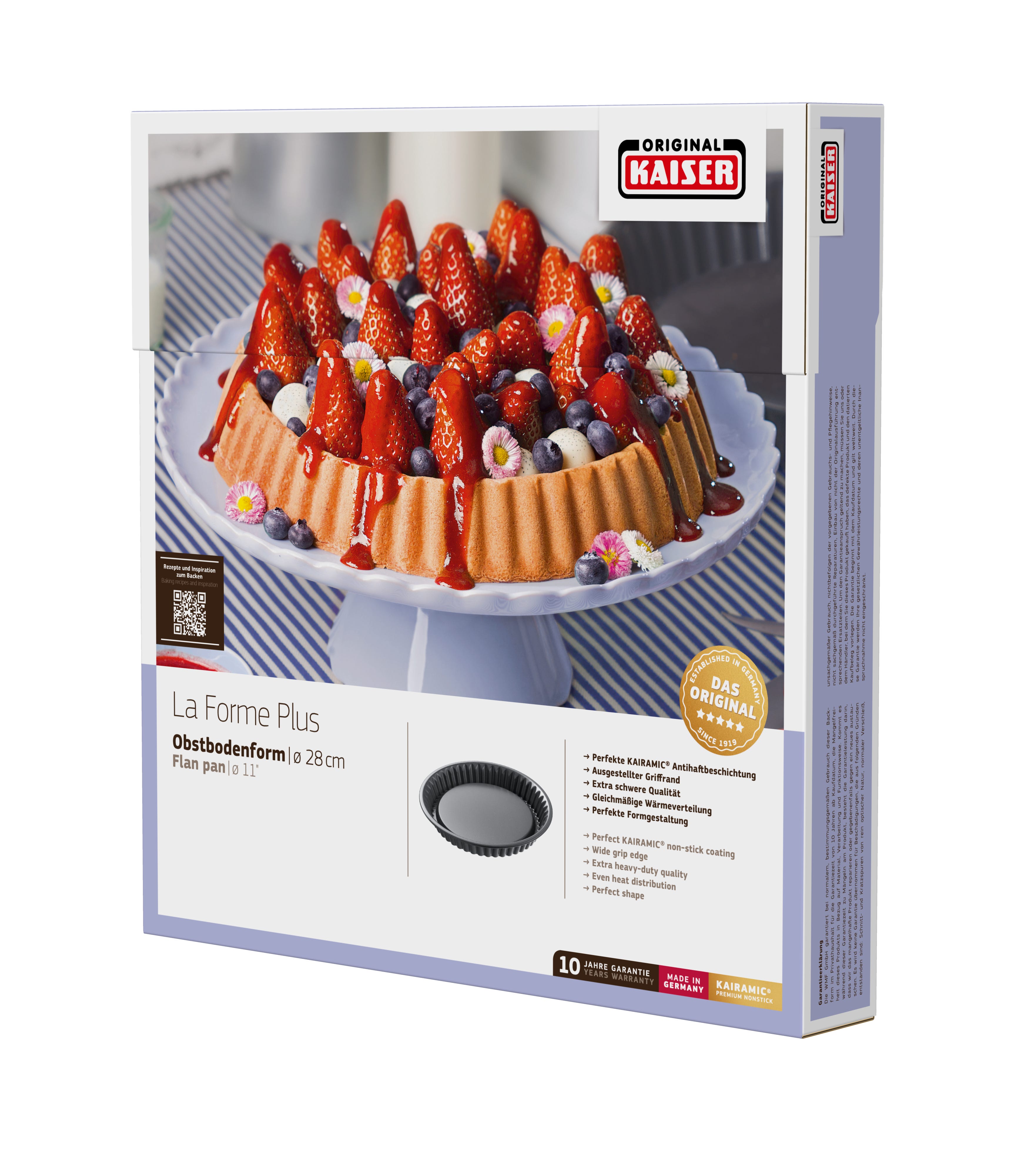 Nærbilde av håndtak på Fruktbunnform 28 cm non-stick La Forme Plus - Kaiser