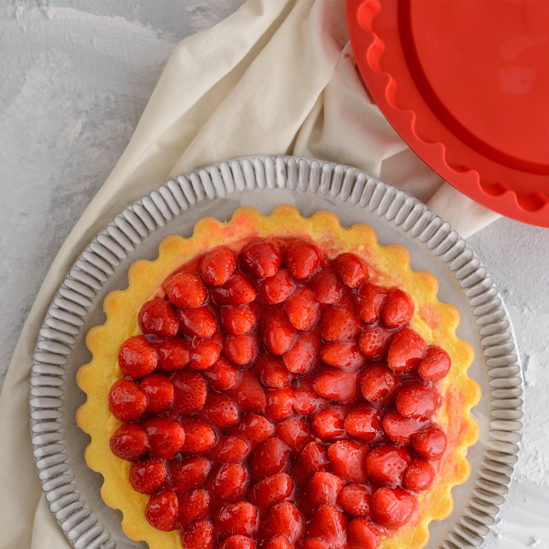 Fruktbunnform silikon Ø28 cm non-stick Flexxibel Love - Dr. Oetker bakside