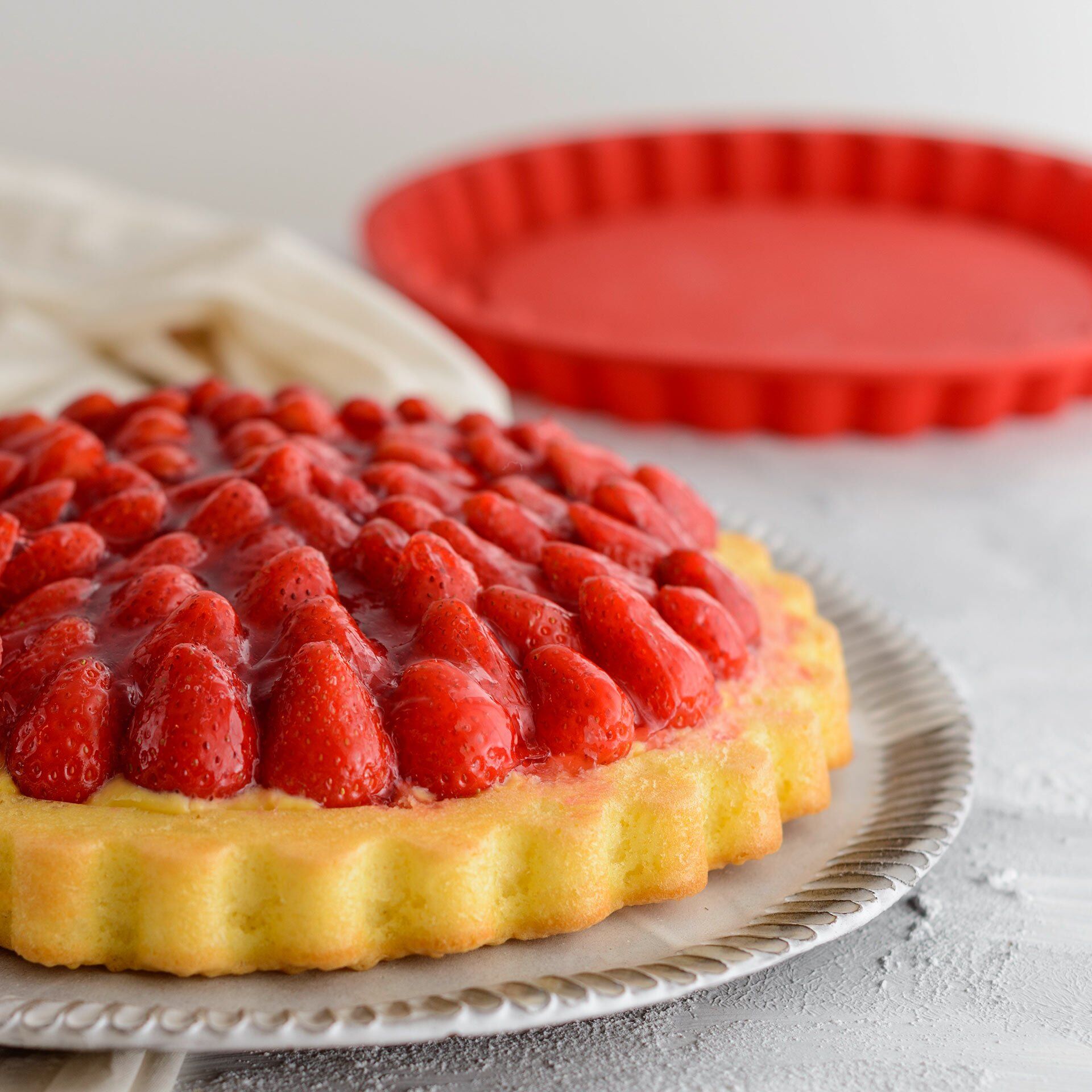 Detalj av Fruktbunnform silikon Ø28 cm non-stick Flexxibel Love - Dr. Oetker