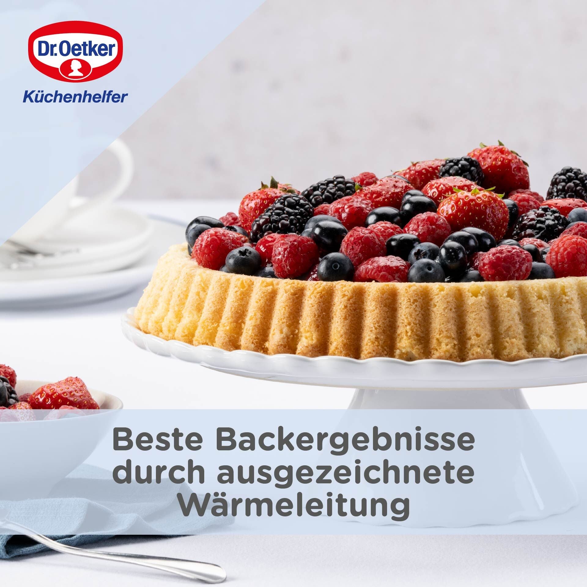 Logo på Fruktkakeform emaljert Ø28 cm PFAS-fri - Dr. Oetker