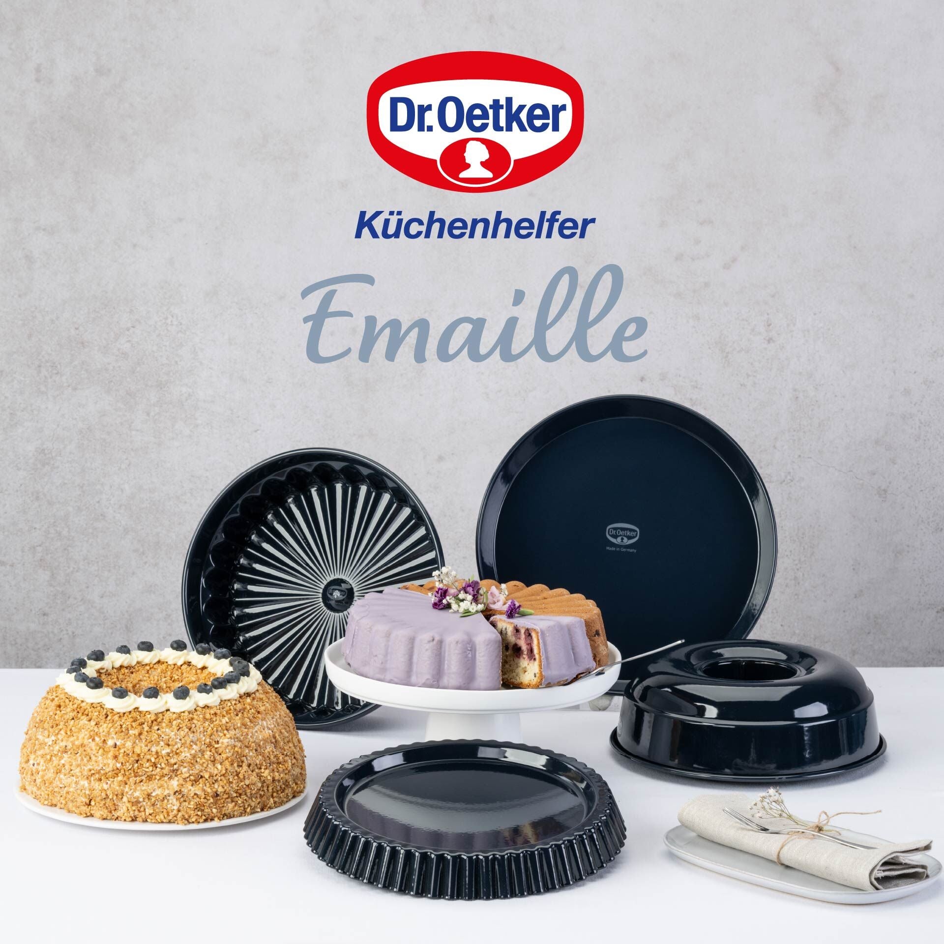 Fruktkakeform emaljert Ø28 cm PFAS-fri - Dr. Oetker i oppvaskmaskin