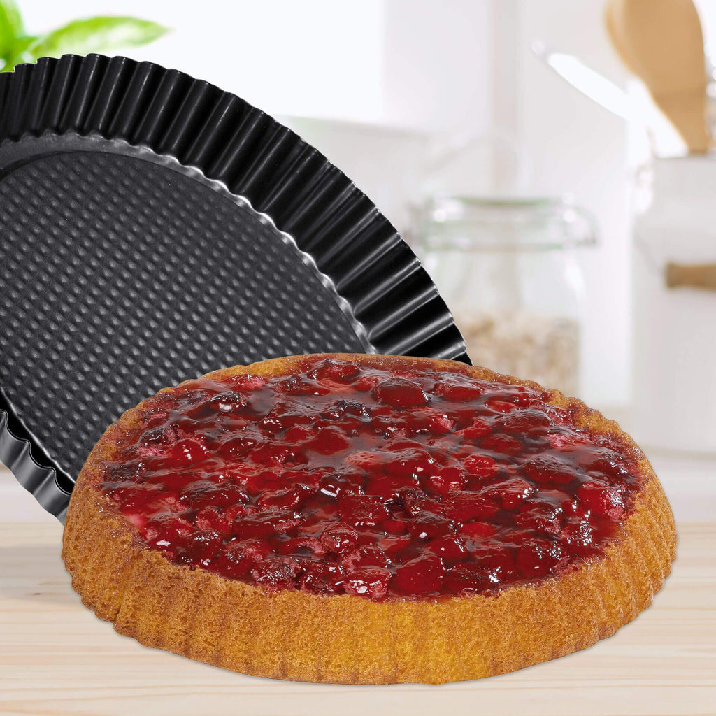 Fruktkakeform non-stick Ø28 cm svart metallic detalj