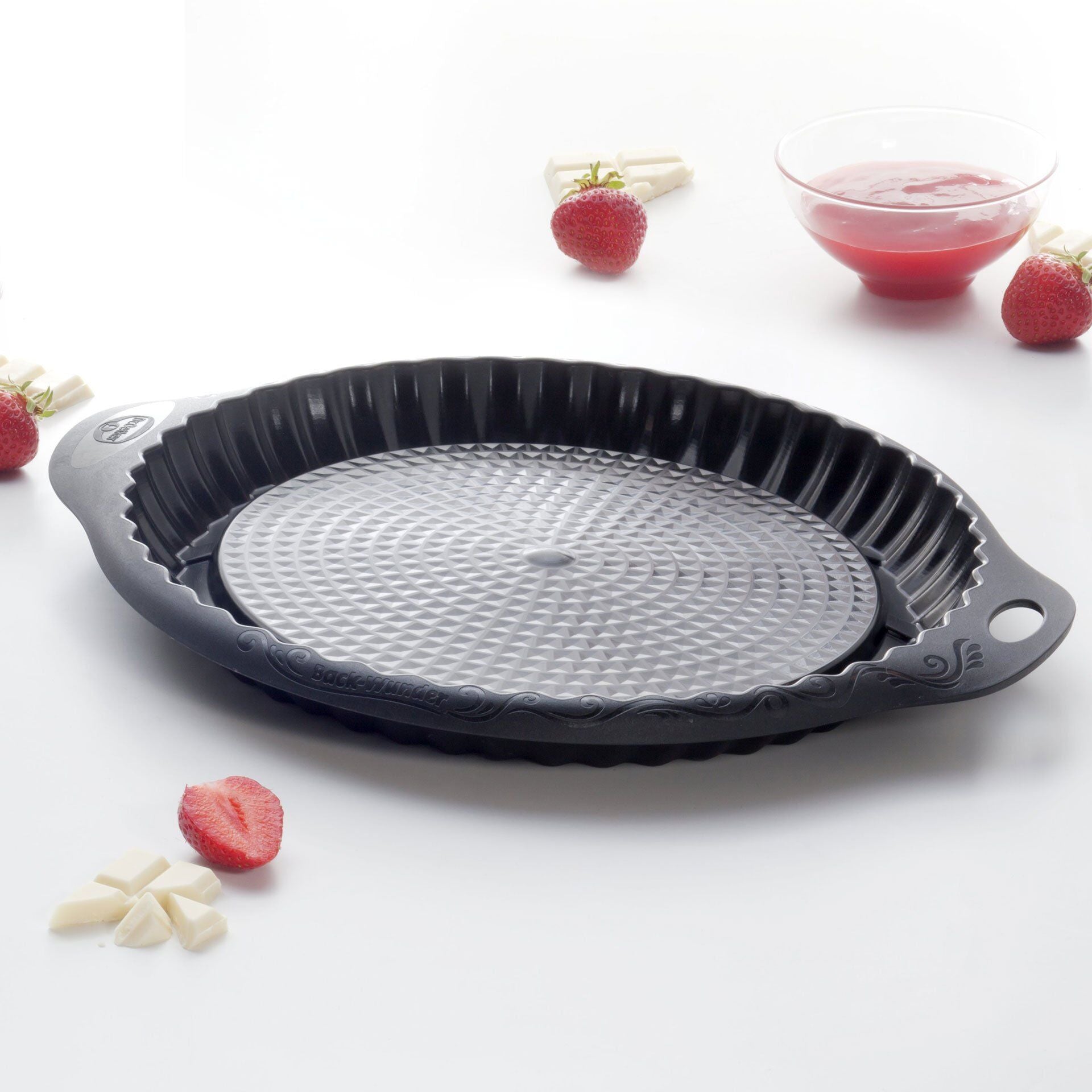 Fruktkakeform varmebestandig plast Ø28 cm - Dr. Oetker detalj av mønster