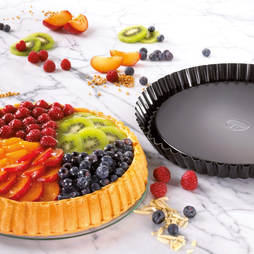 Fruktpaiform Ø28 cm non-stick svart stål - Dr. Oetker bakside