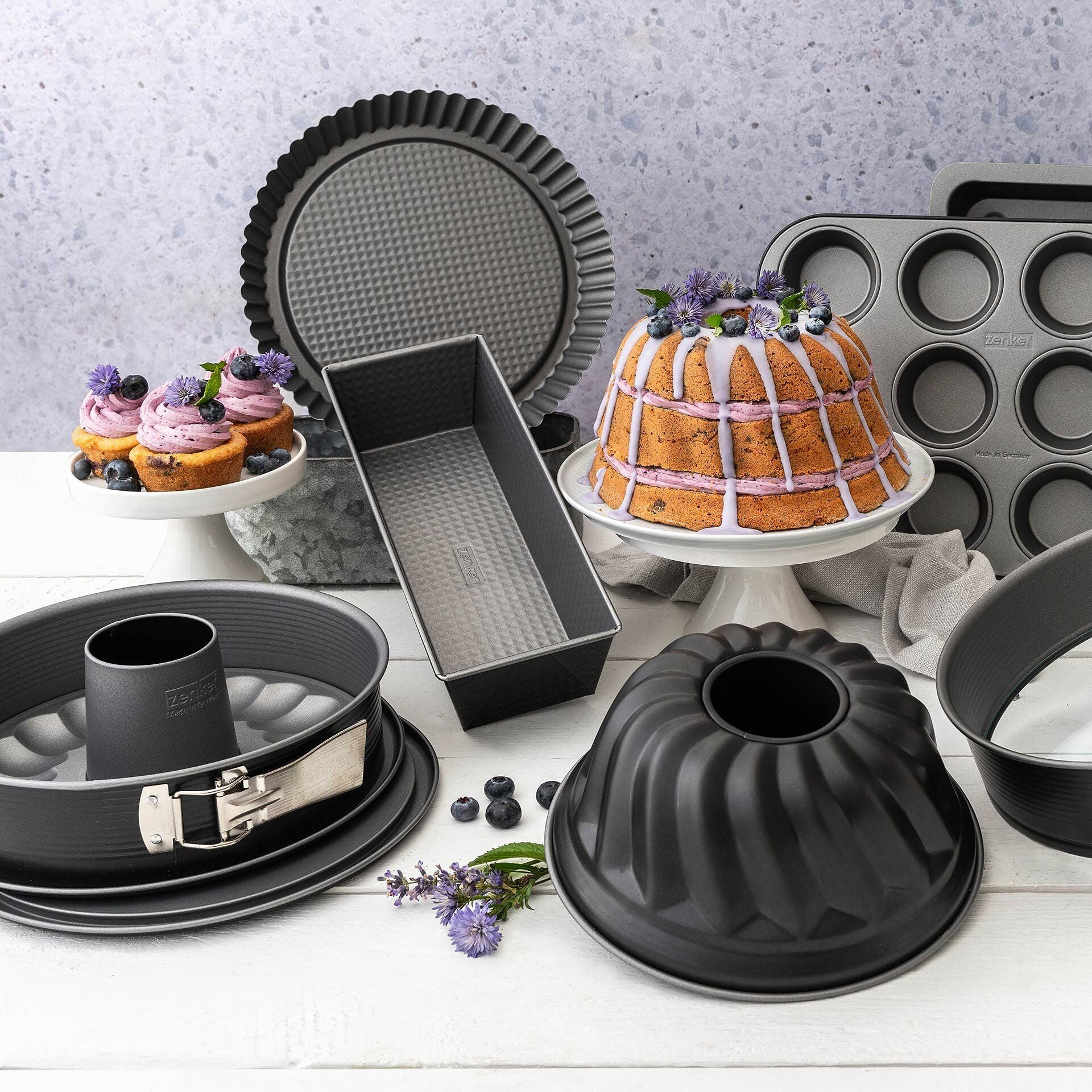 Montert fruktpaiform med løs bunn Ø28 cm non-stick - Zenker med løs bunn