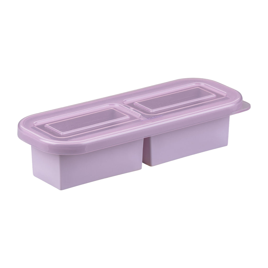Fryseboks silikon 2x250 ml lavendel forfra