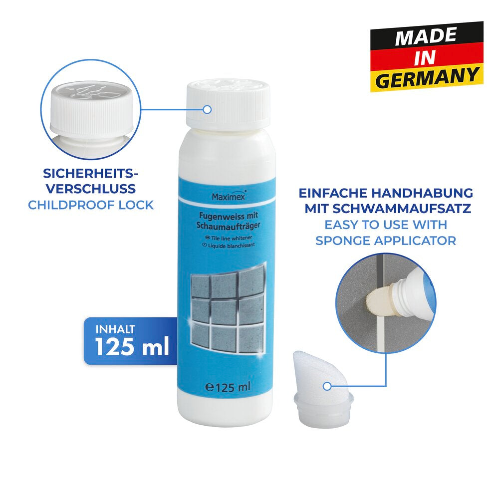 Detalj av svampapplikator på Fugehvitt med svampapplikator 125 ml Maximex
