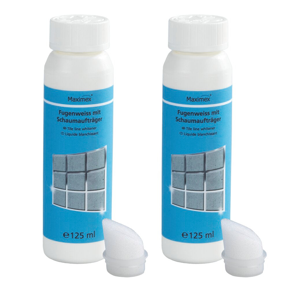 Fugehvitt med svampapplikator 2 x 125 ml - Maximex forside