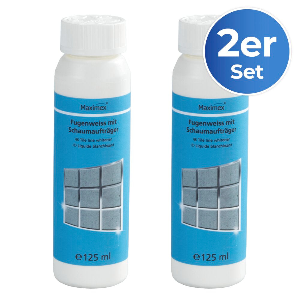 Fugehvitt med svampapplikator 2 x 125 ml - Maximex bakside