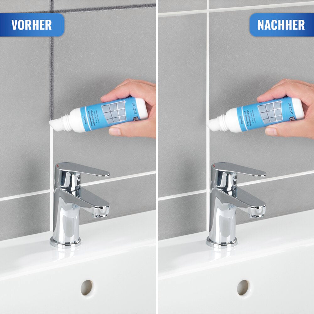 Montert svampapplikator på Fugehvitt med svampapplikator 2 x 125 ml - Maximex