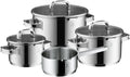 Function 4 Advanced grytesett 4-delt rustfritt stål induksjon - WMF forfra